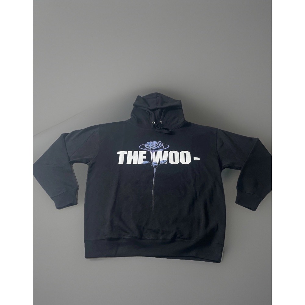 Vlone x Pop Smoke The Woo Hoodie Unsex Sz-L Black & Purple Rose